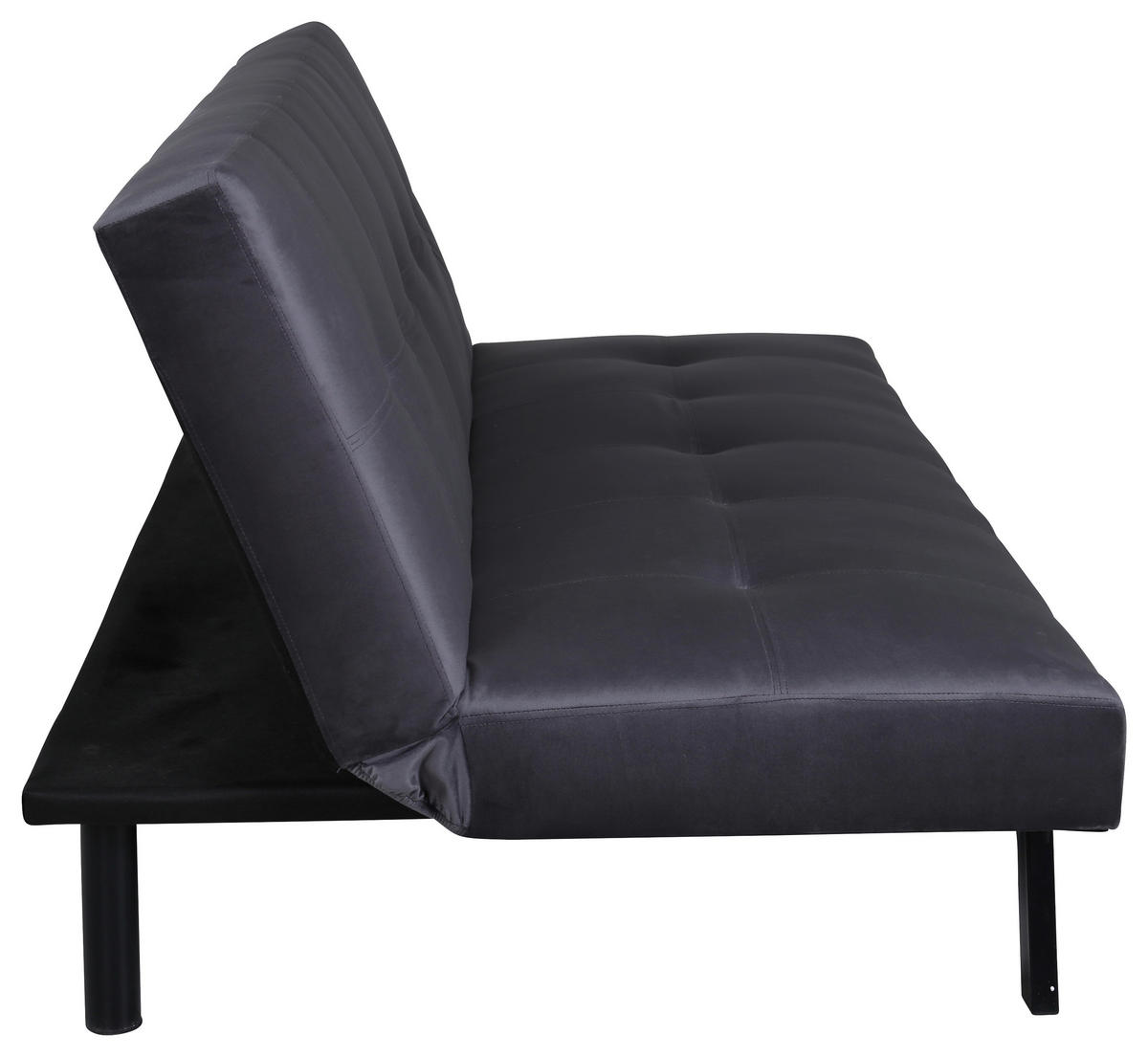 BÄDDSOFFA i mörkgrå  - mörkgrå, Design, metall/textil (180/80/55cm) - Livetastic