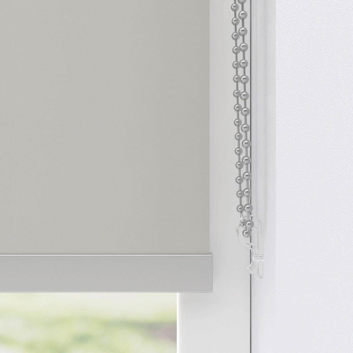 VERDUNKELUNGSROLLO  - Hellgrau, Basics, Textil (150/190cm)