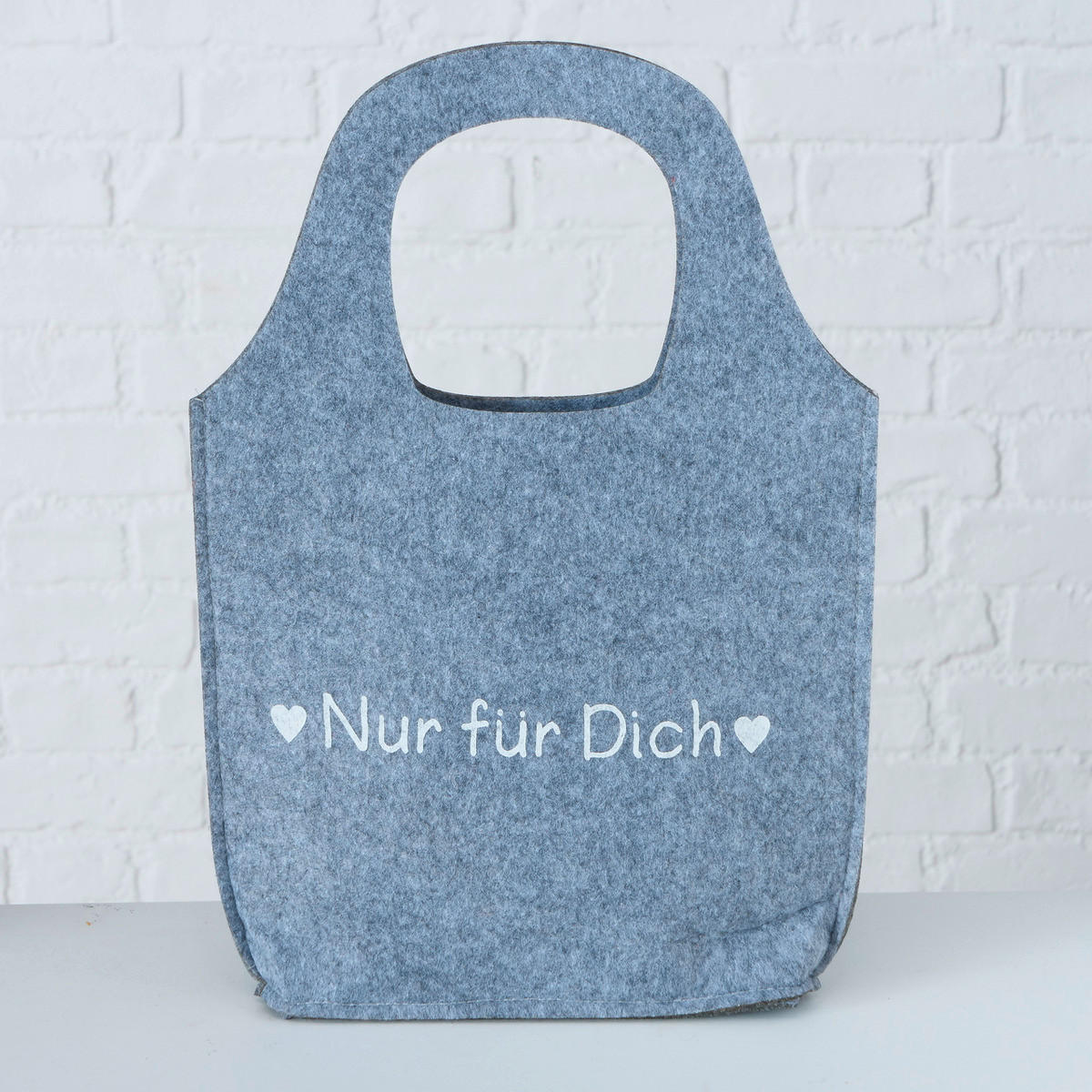 GESCHENKTASCHE  - Grau, KONVENTIONELL, Textil (27/6/39cm)
