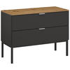 KOMMODE 80/61/42 cm Graphitfarben, Eiche Artisan  - Alufarben/Graphitfarben, Trend, Holzwerkstoff/Kunststoff (80/61/42cm) - Stylife