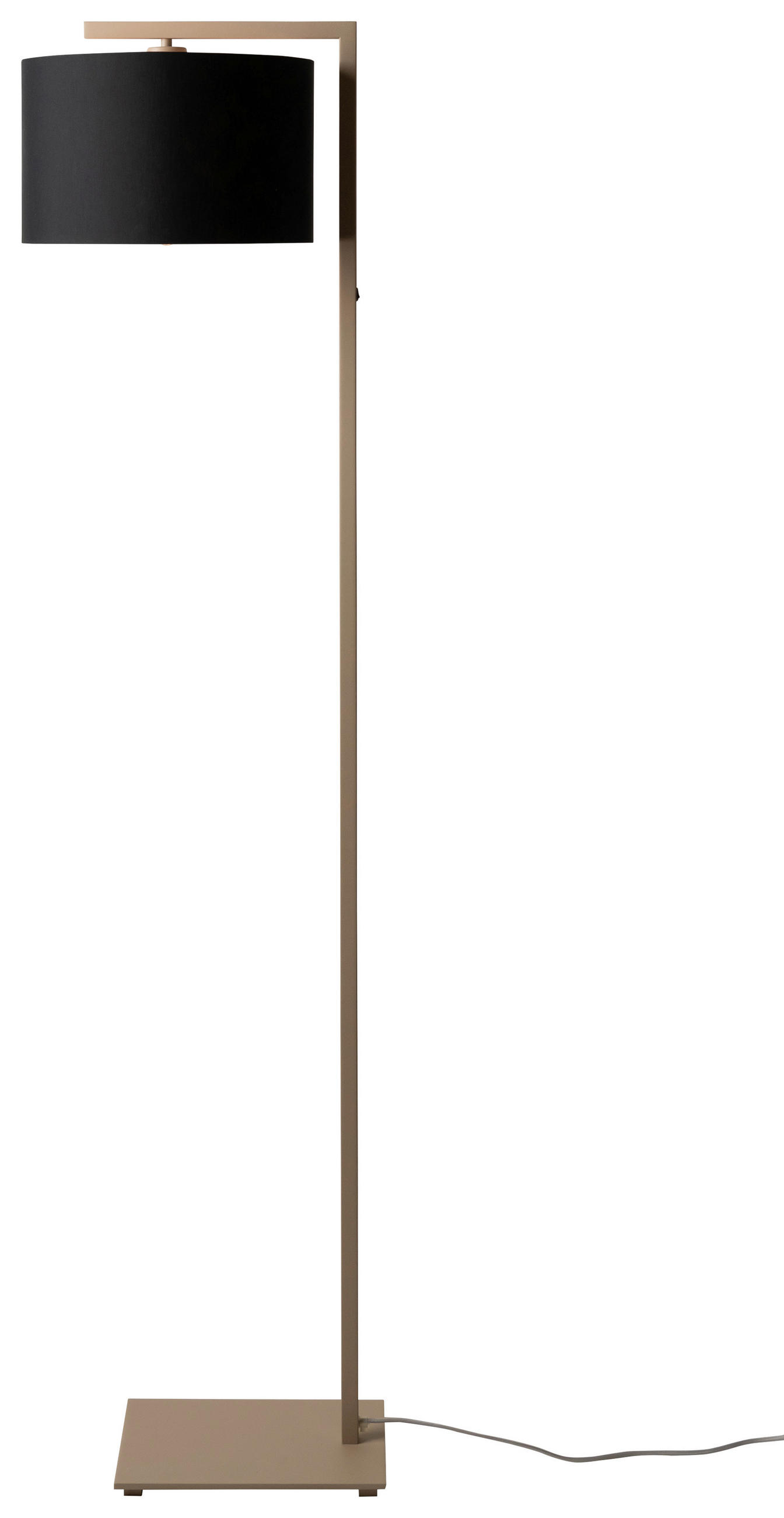 STOJACÍ LAMPA, 30/160 cm  - černá/pískové barvy, Design, kov/textil (30/160cm) - It's about Romi