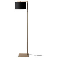 STOJACÍ LAMPA, 30/160 cm  - černá/pískové barvy, Design, kov/textil (30/160cm) - It's about Romi