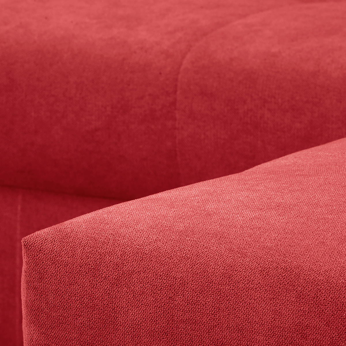 ECKSOFA Ariella in Mikrofaser Rot  231/161 cm  - Rot/Naturfarben, Design, Holz/Textil (231/161cm) - Livetastic