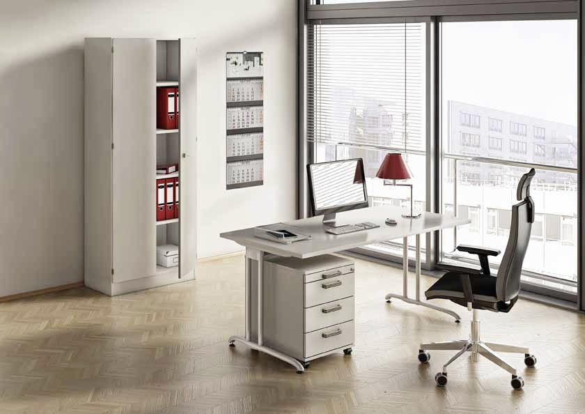 SCHREIBTISCH 160/80/72 cm  in Grau  - Silberfarben/Grau, KONVENTIONELL, Holzwerkstoff/Metall (160/80/72cm) - Venda