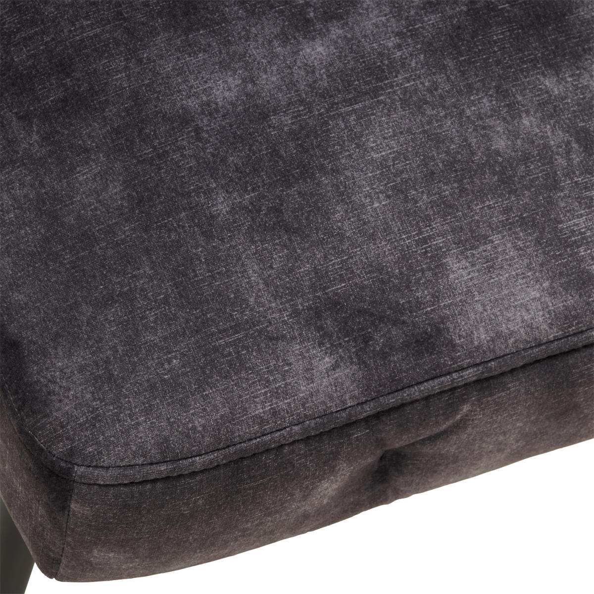 STUHL  in Eisen Samt Metall, Textil  - Schwarz, MODERN, Textil/Metall (48/91/62.5cm) - Livetastic