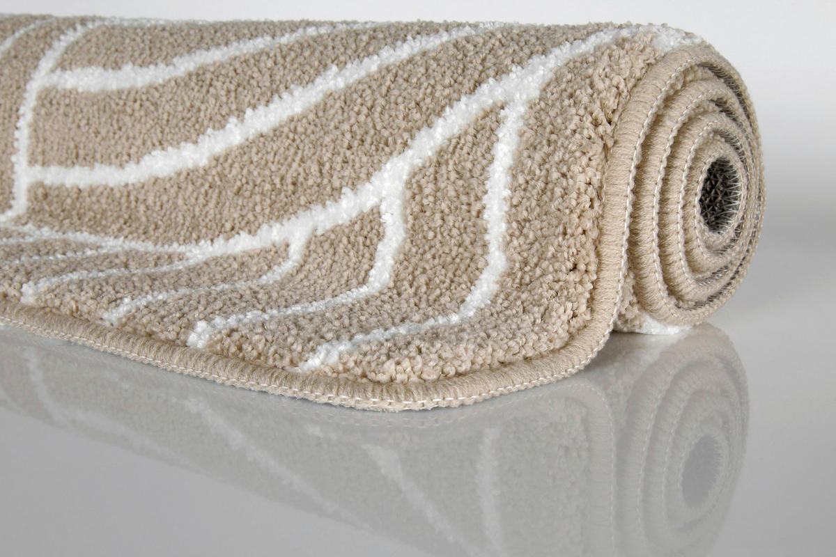 BADTEPPICH Beige 70/120 cm  - Beige, Basics, Kunststoff/Textil (70/120cm) - WECON HOME BASIC