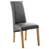 STUHL Lederlook Eichefarben, Grau  - Eichefarben/Grau, KONVENTIONELL, Holz/Textil (47/102/57cm) - Carryhome