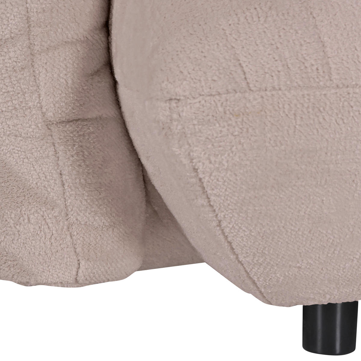 BIG SOFFA i plysch beige  - beige/svart, Klassisk, textil/plast (240/78/107cm) - MID.YOU
