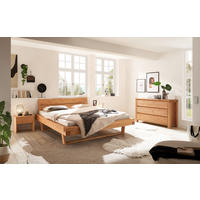 BALKENBETT 180/200 cm  in Eichefarben, Honig   - Eichefarben/Honig, MODERN, Holz (180/200cm) - Livetastic