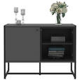 SIDEBOARD Anthrazit, Schwarz  - Anthrazit/Schwarz, MODERN, Holzwerkstoff/Metall (100/75/41cm) - Novel