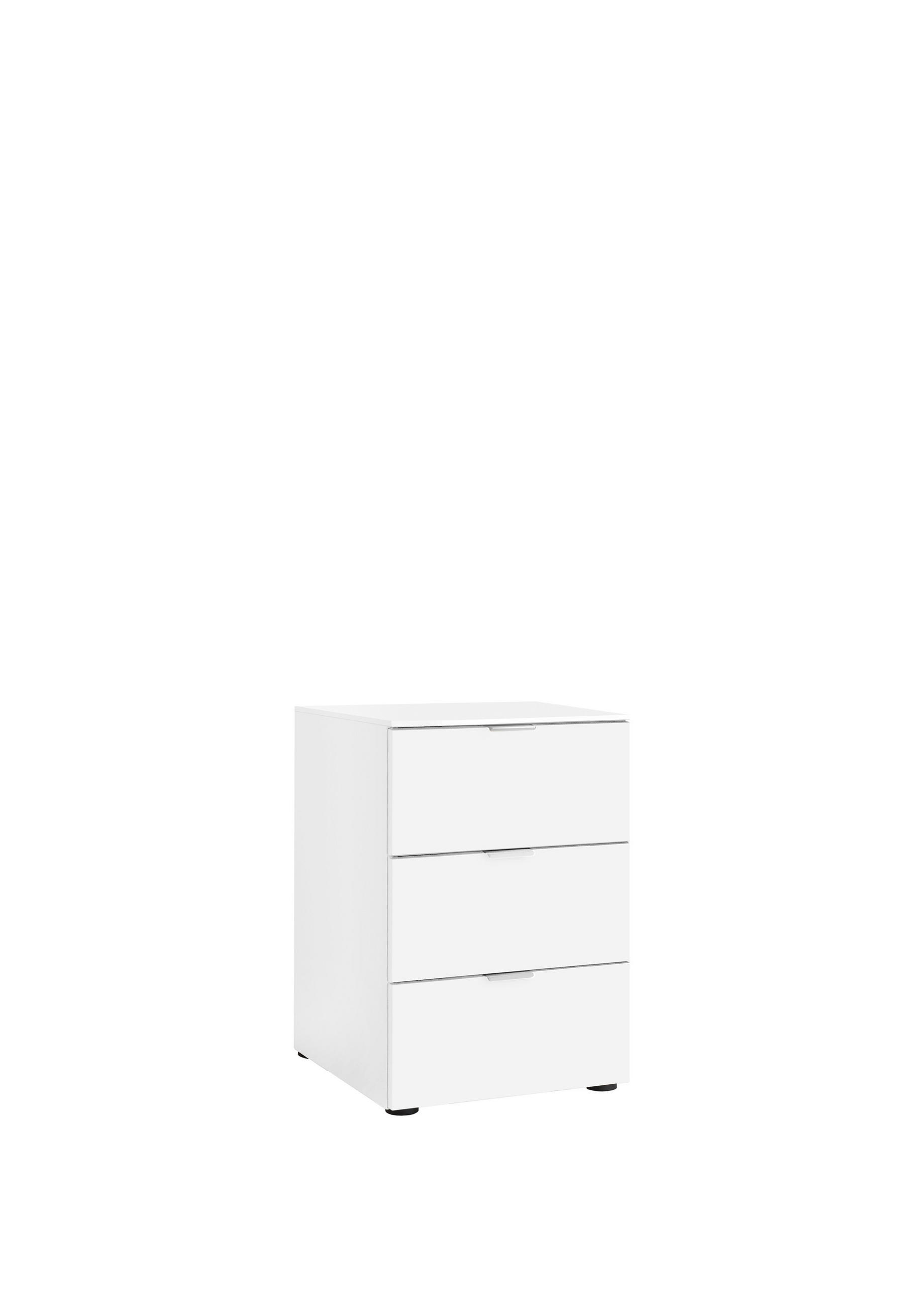 NACHTSCHRANK 40/58/40 cm  - Alufarben/Schwarz, Holzwerkstoff/Kunststoff (40/58/40cm) - Moderano
