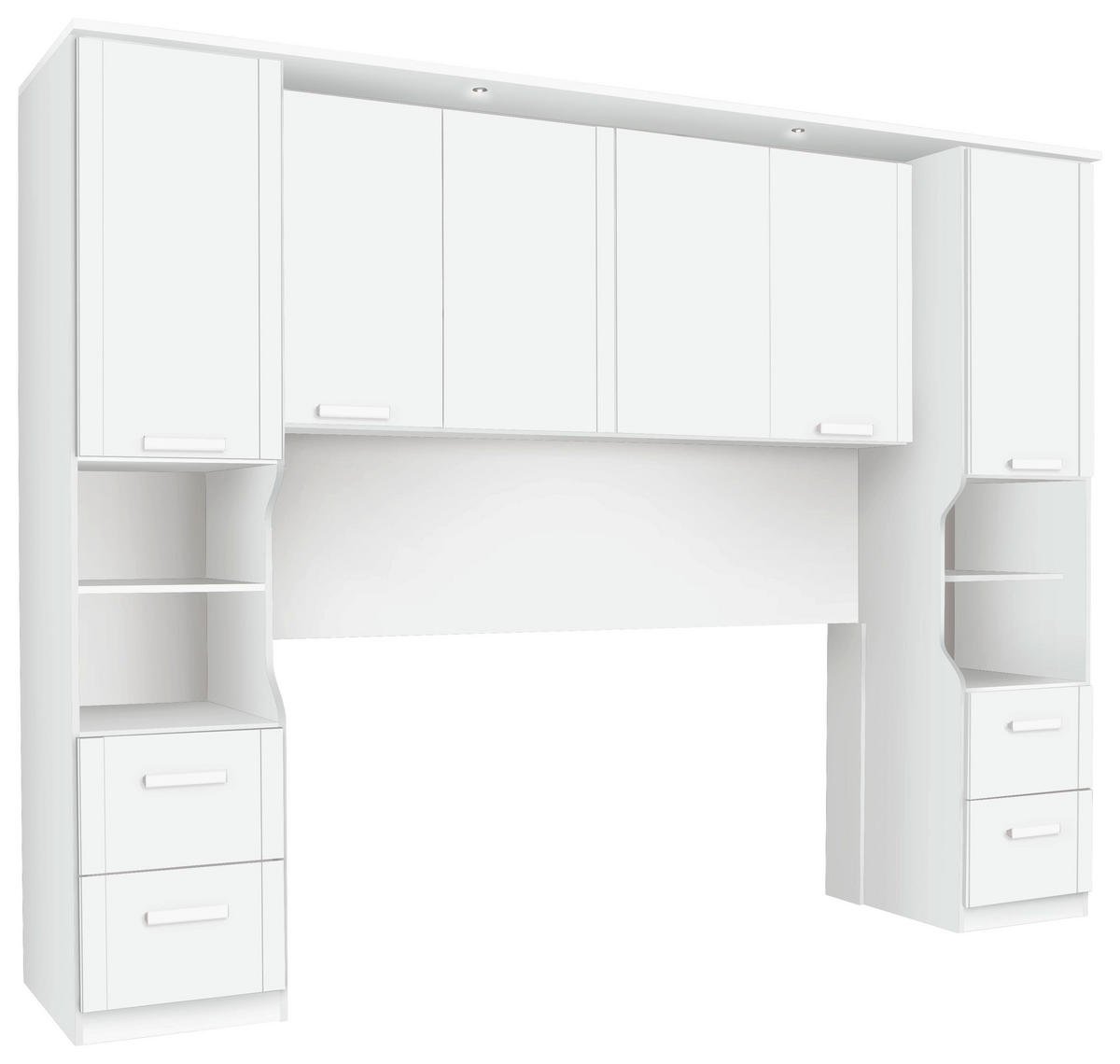 BETTÜBERBAU - Weiss, Konventionell, Holzwerkstoff/Kunststoff (281/212/58cm) - Rauch Möbel