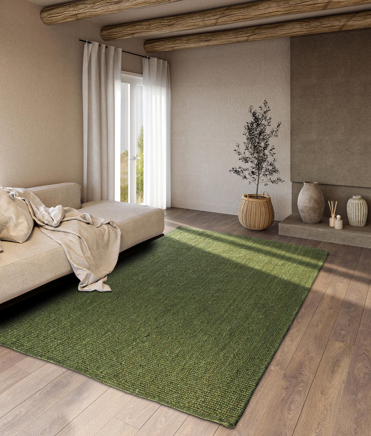 JUTETEPPICH 200/290 cm Kollektion 1791 Waldgrün  - Waldgrün, Basics, Textil (200/290cm) - Villeroy & Boch