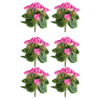 KUNSTPFLANZE Geranie 24 cm  - Pink/Grün, Design, Kunststoff (24cm) - P & B