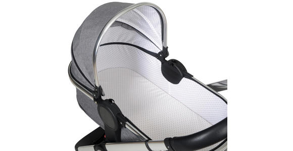KINDERWAGENSET Neapel - Silberfarben/Grau, Design, Textil/Metall (76,96/59,95/106,68cm) - My Baby Lou
