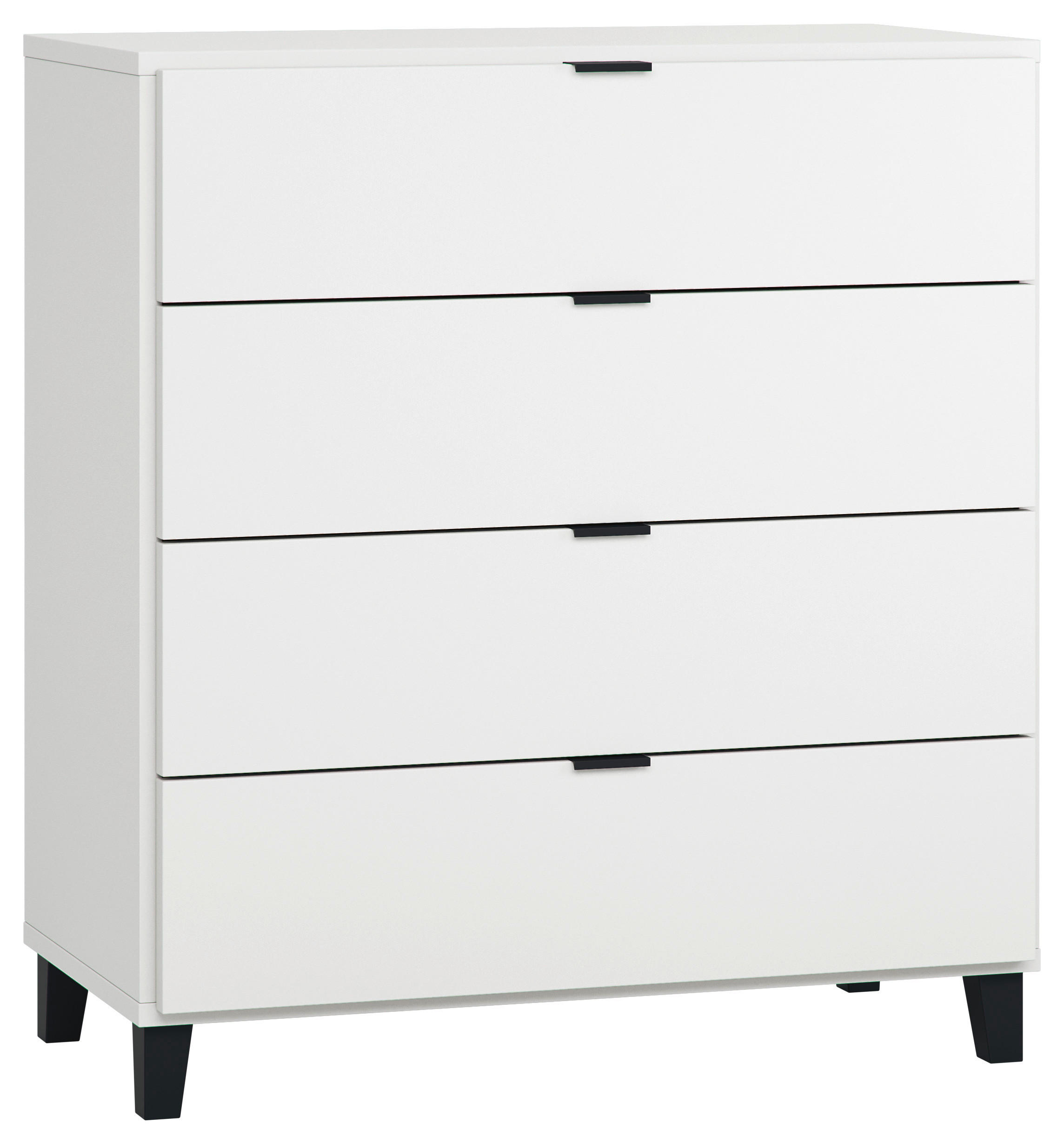 KOMMODE Simple  in 90/99/47 cm  - Schwarz/Weiß, MODERN, Holz/Holzwerkstoff (90/99/47cm) - MID.YOU