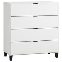 KOMMODE Simple  in 90/99/47 cm  - Schwarz/Weiß, MODERN, Holz/Holzwerkstoff (90/99/47cm) - MID.YOU