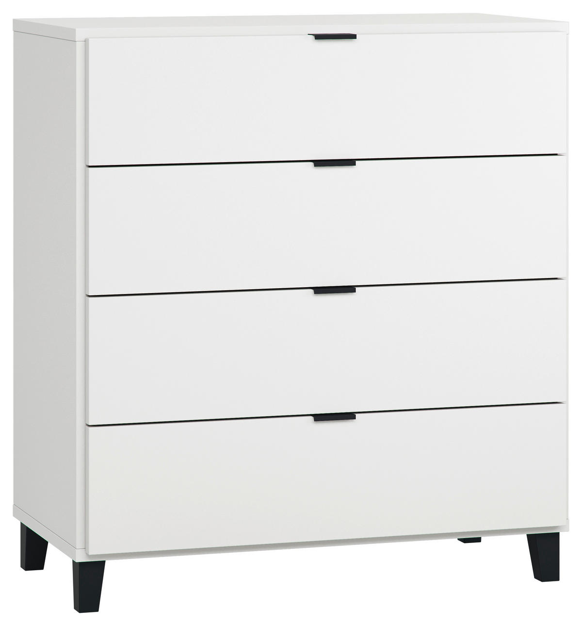 KOMMODE Simple  in 90/99/47 cm  - Schwarz/Weiß, MODERN, Holz/Holzwerkstoff (90/99/47cm) - MID.YOU