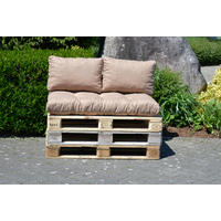 SET POLSTRŮ NA PALETY  - hnědá, Basics, textil (120/80/16cm) - Gardenson