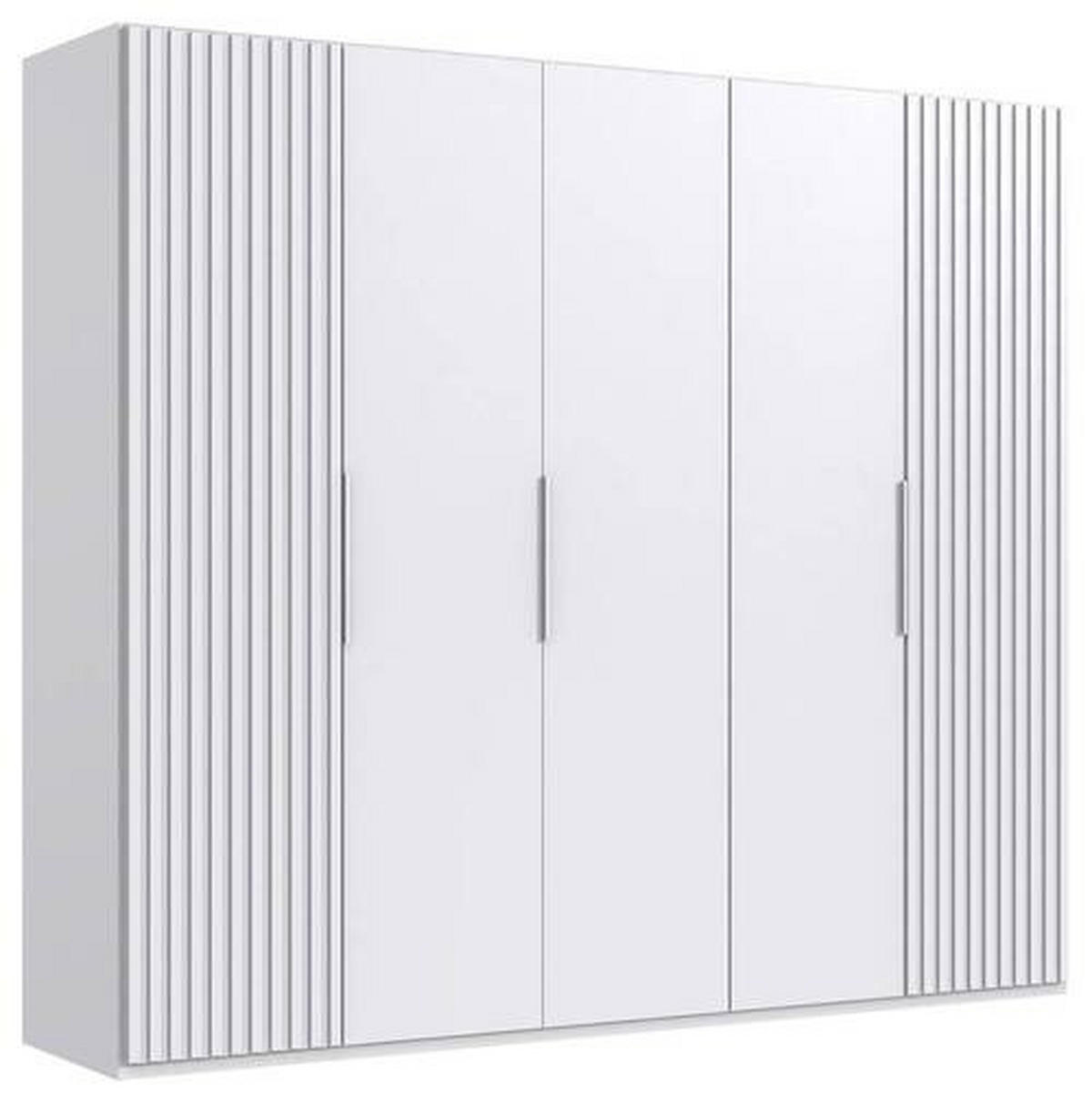 DREHTÜRENSCHRANK in Weiss  - Weiss, Modern, Holzwerkstoff/Metall (250/216/58cm) - MID.YOU