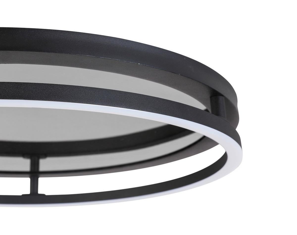 PLAFONIERĂ CU LED - negru, Lifestyle, plastic/metal (39/8,7cm) - Novel