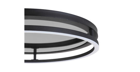 LED-DECKENLEUCHTE 39/8,7 cm - Schwarz, LIFESTYLE, Kunststoff/Metall (39/8,7cm) - Novel