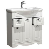 TVÄTTSTÄLL MED KOMMOD 75 cm  - vit/silver, Modern, metall/trämaterial (75cm) - MID.YOU