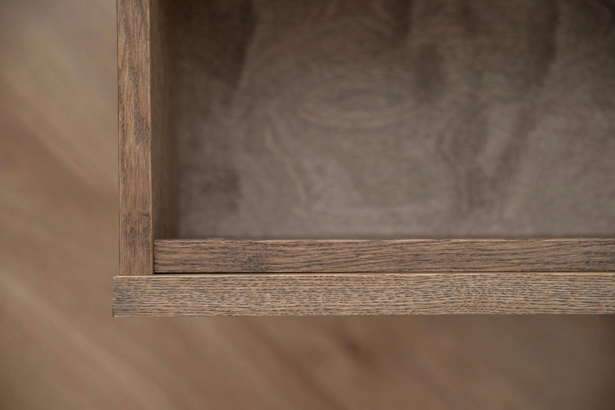 NACHTSCHRANK 50/35/35 cm Eiche massiv  - Eiche dunkel, MODERN, Holz (50/35/35cm) - Linea Natura