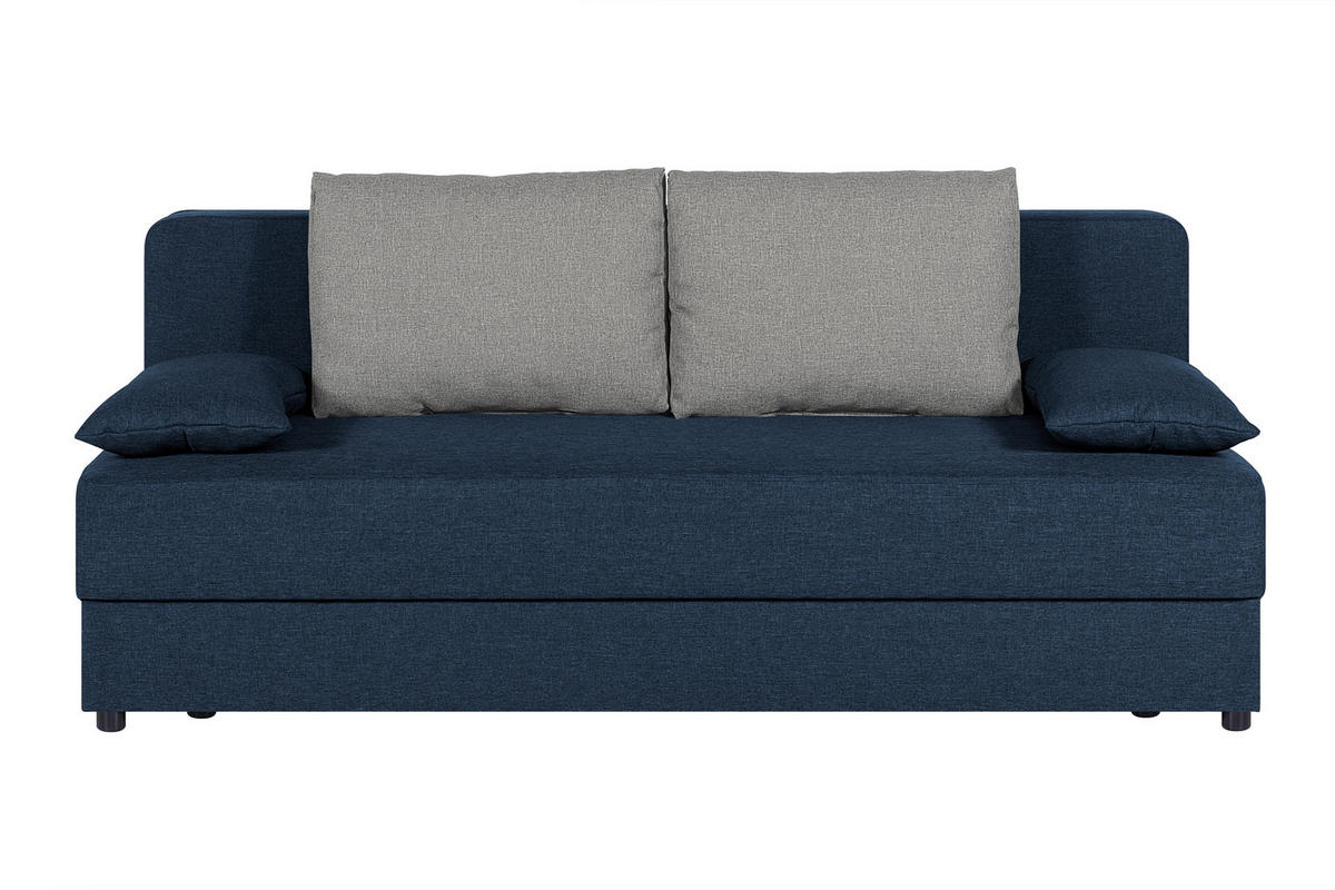 SCHLAFSOFA  mit Liegefunktion, Rücken echt Graphitfarben  - Graphitfarben, Design, Textil (193/82/80cm) - P & B