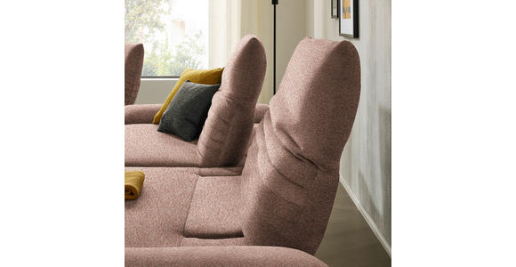 ECKSOFA  in Bouclé Altrosa  280/170-195 cm  - Schwarz/Altrosa, Design, Textil/Metall (280/170-195cm) - Dieter Knoll