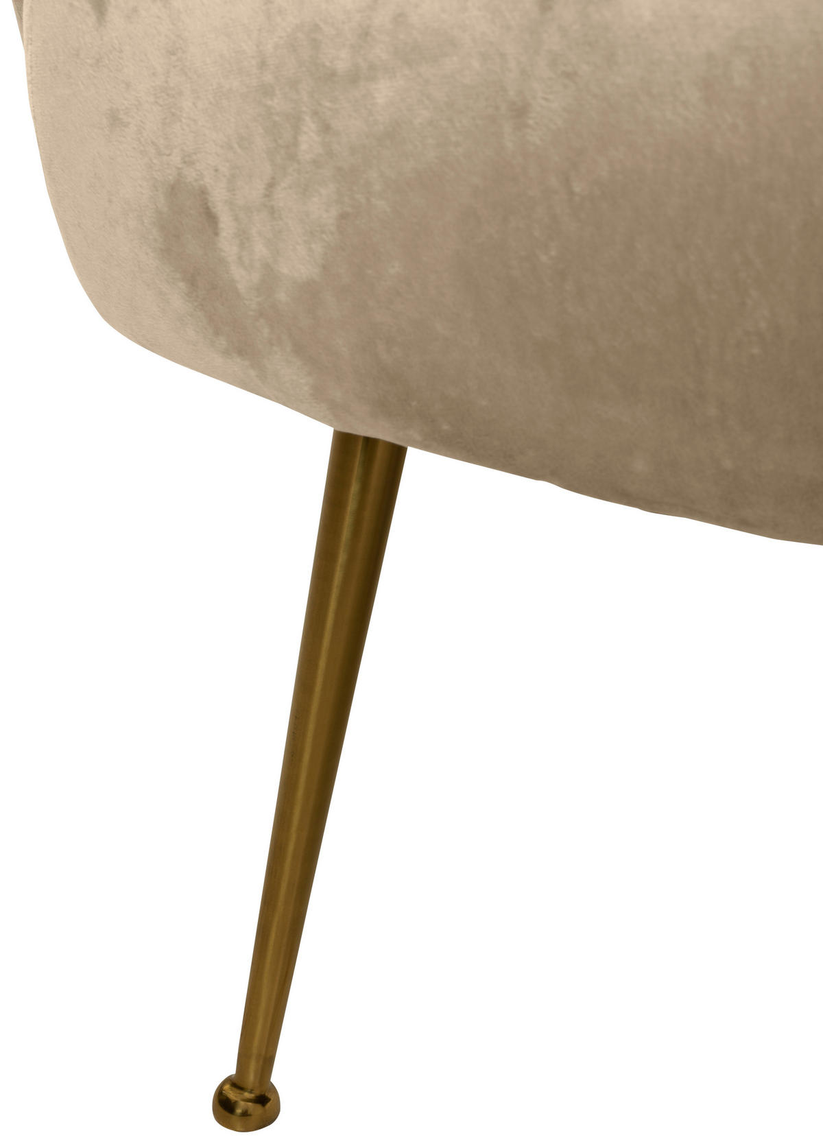 2-SITZER-SOFA Velours Beige  - Beige, KONVENTIONELL, Textil (126/77/70cm) - MID.YOU