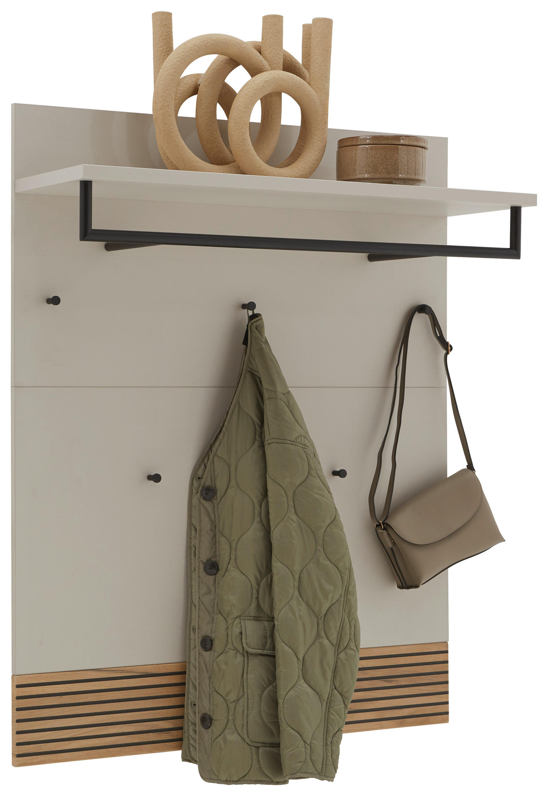 GARDEROBENPANEEL  in 90/113/29 cm  - Kaschmir/Eichefarben, Design, Holzwerkstoff (90/113/29cm) - Voleo