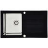 SPÜLE 1720NEWYORK86X50S  - Schwarz, Trend, Glas/Metall (86/21/50cm) - Respekta