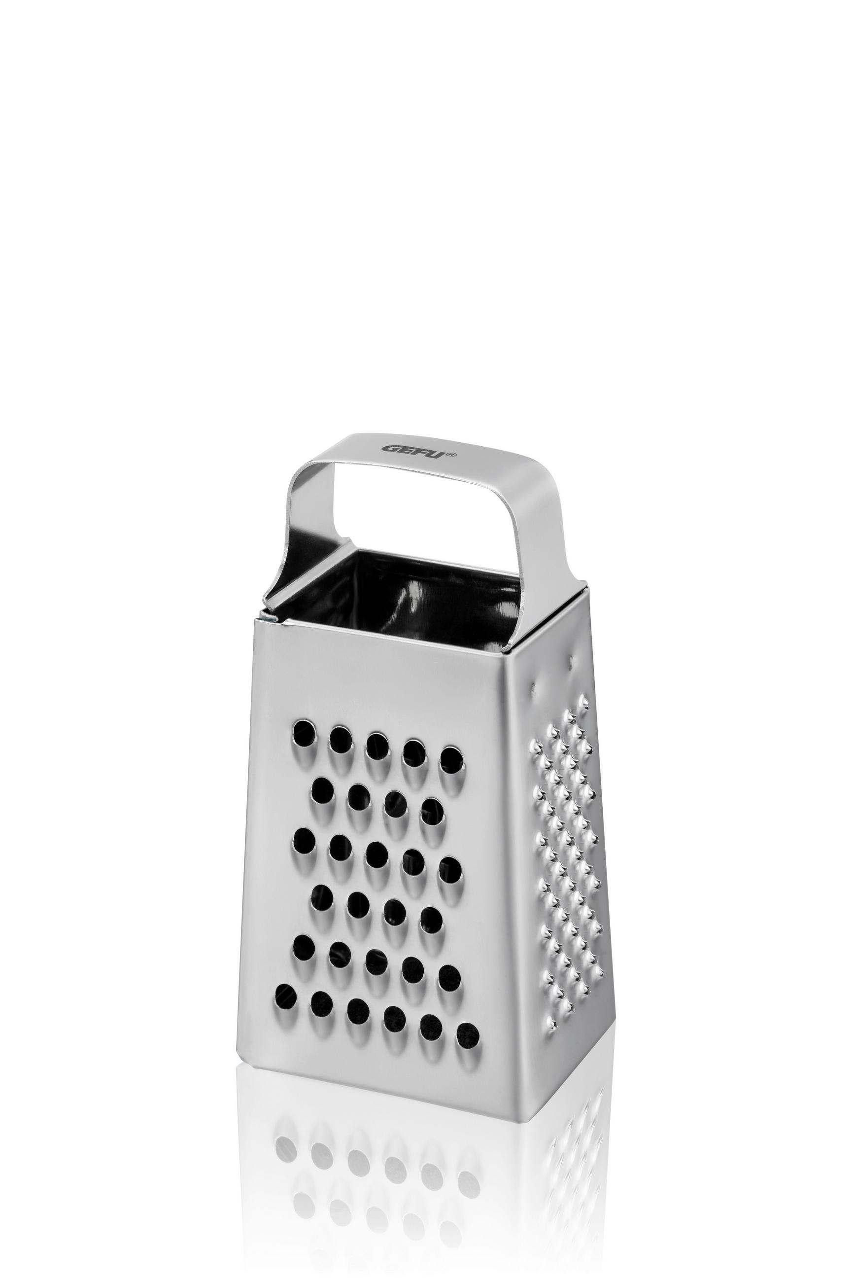 ŠTIRISTRANSKI STRGALNIK  CUBI 4/3/7,5 cm                  - barve nerjavečega jekla, Konvencionalno, kovina (4/3/7,5cm) - Gefu