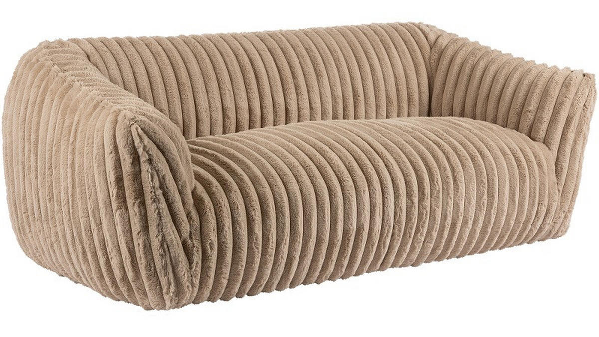 SOFFA i trä, metall, textil beige  - beige, Design, metall/trä (205/74/97cm) - Best Price