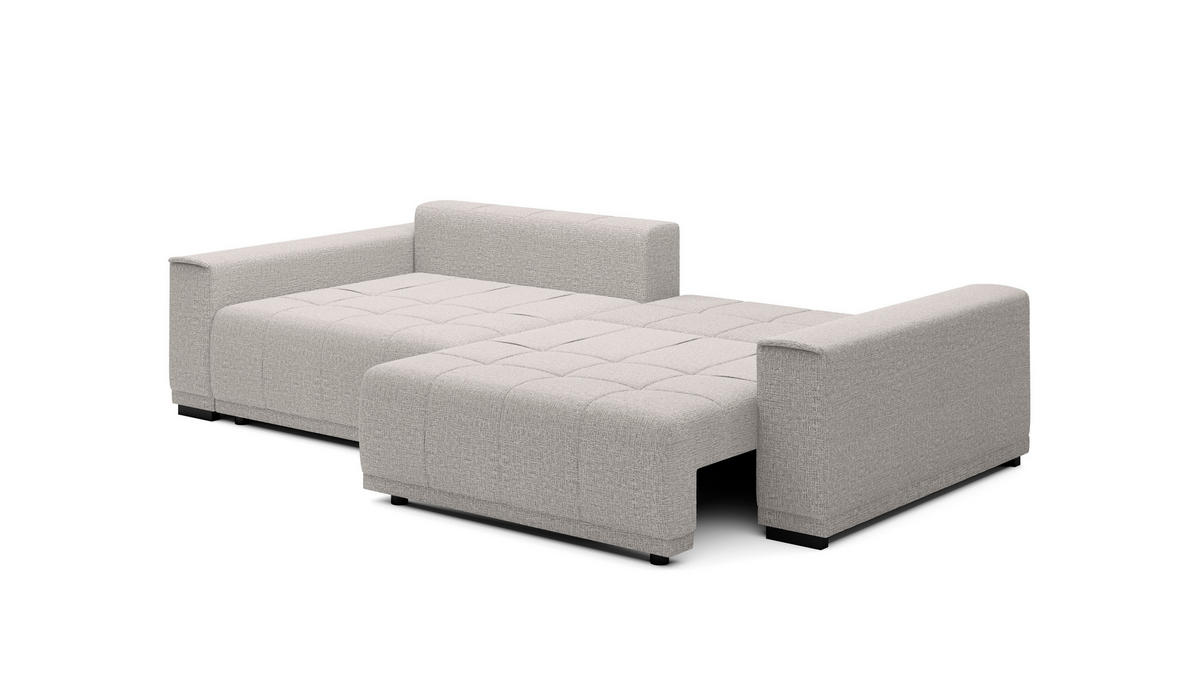 BIGSOFA Webstoff Silberfarben  - Silberfarben/Schwarz, Design, Kunststoff/Textil (278/73-83/130cm) - Welnova