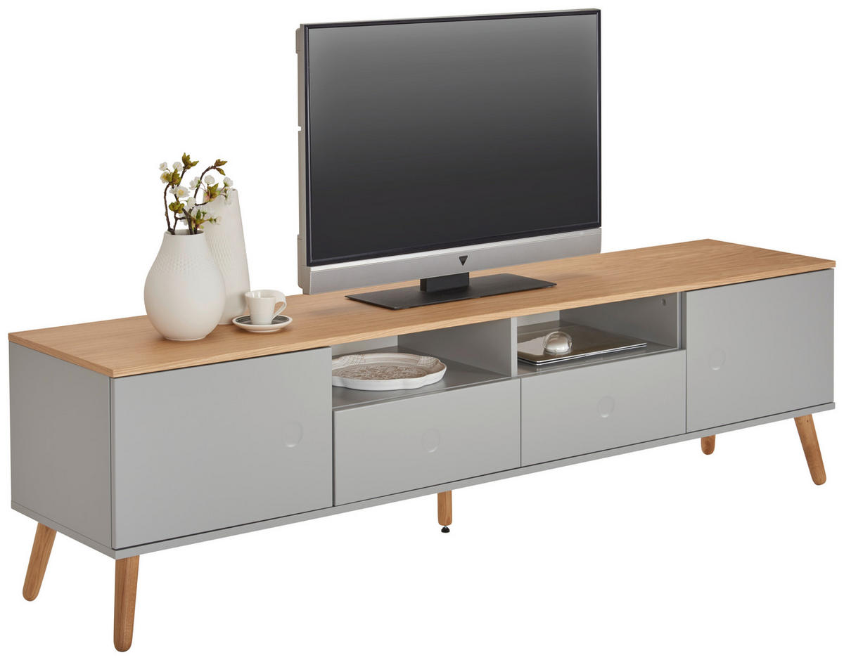 TV-ELEMENT - Eichefarben/Grau, MODERN, Holz/Holzwerkstoff (192/54/43cm)