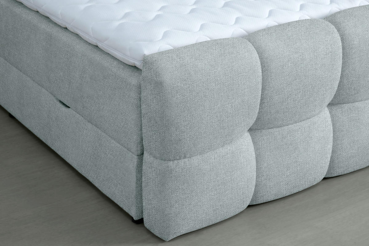 BOX KREVET     svetlosiva  - svetlosiva, Moderno, tekstil/drvo (165/110/220cm) - Hom`in