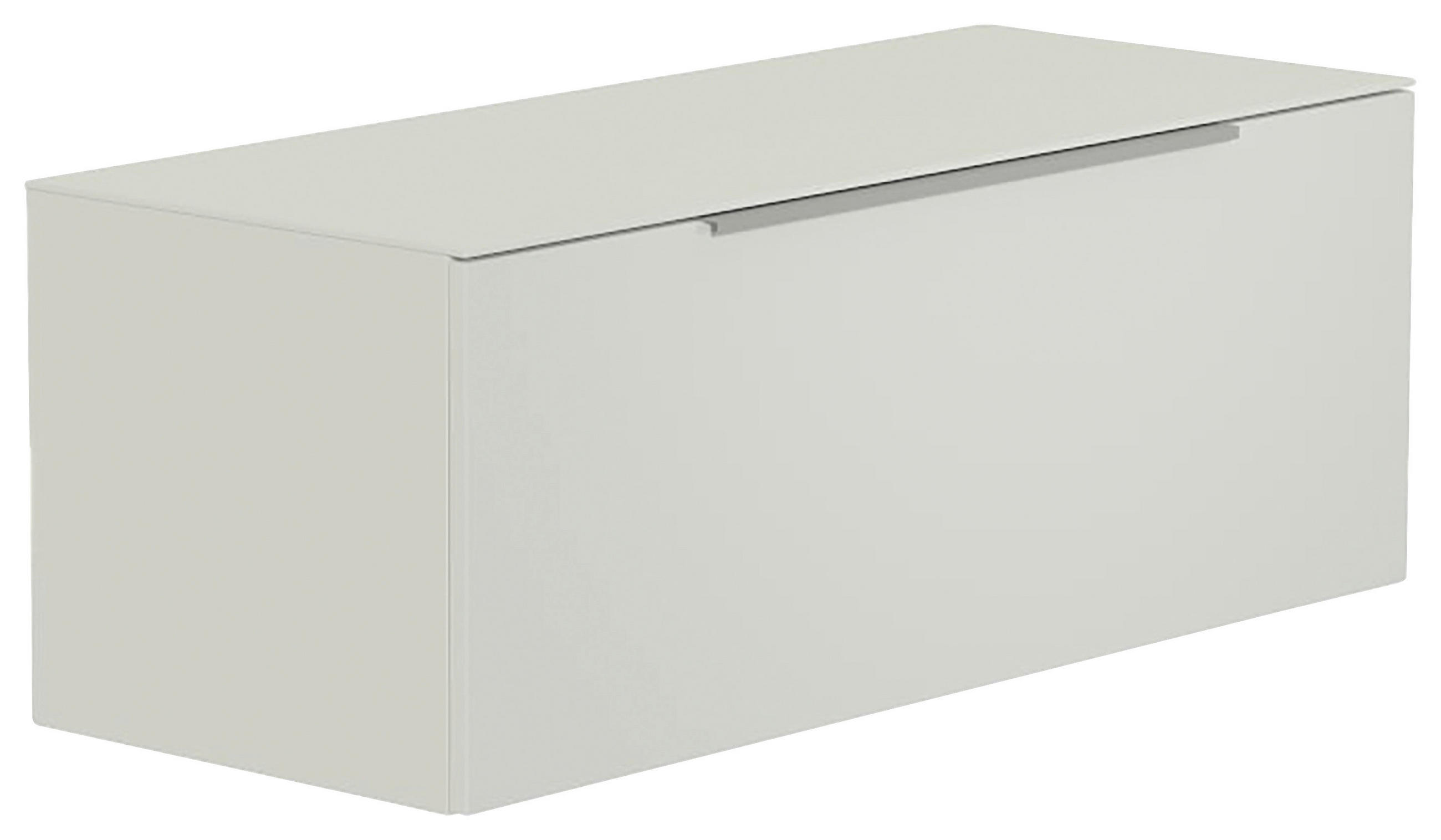 LOWBOARD 110/56/45 cm  - Weiss/Alufarben, Design, Glas/Holzwerkstoff (110/56/45cm) - Moderano