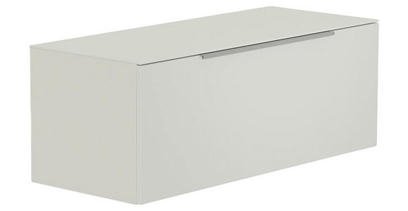 LOWBOARD  in 110/56/45 cm  - Alufarben/Weiß, Design, Glas/Holzwerkstoff (110/56/45cm) - Moderano