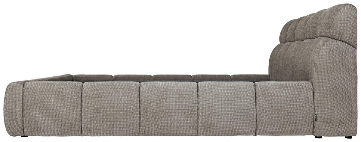 POLSTERBETT 160/200 cm  in Hellbraun  - Hellbraun/Schwarz, Design, Kunststoff/Textil (160/200cm) - Esposa