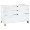 SIDEBOARD 110,1/73,1/52,5 cm  in Weiß  - Edelstahlfarben/Champagner, Design, Glas/Holzwerkstoff (110,1/73,1/52,5cm) - Hom`in