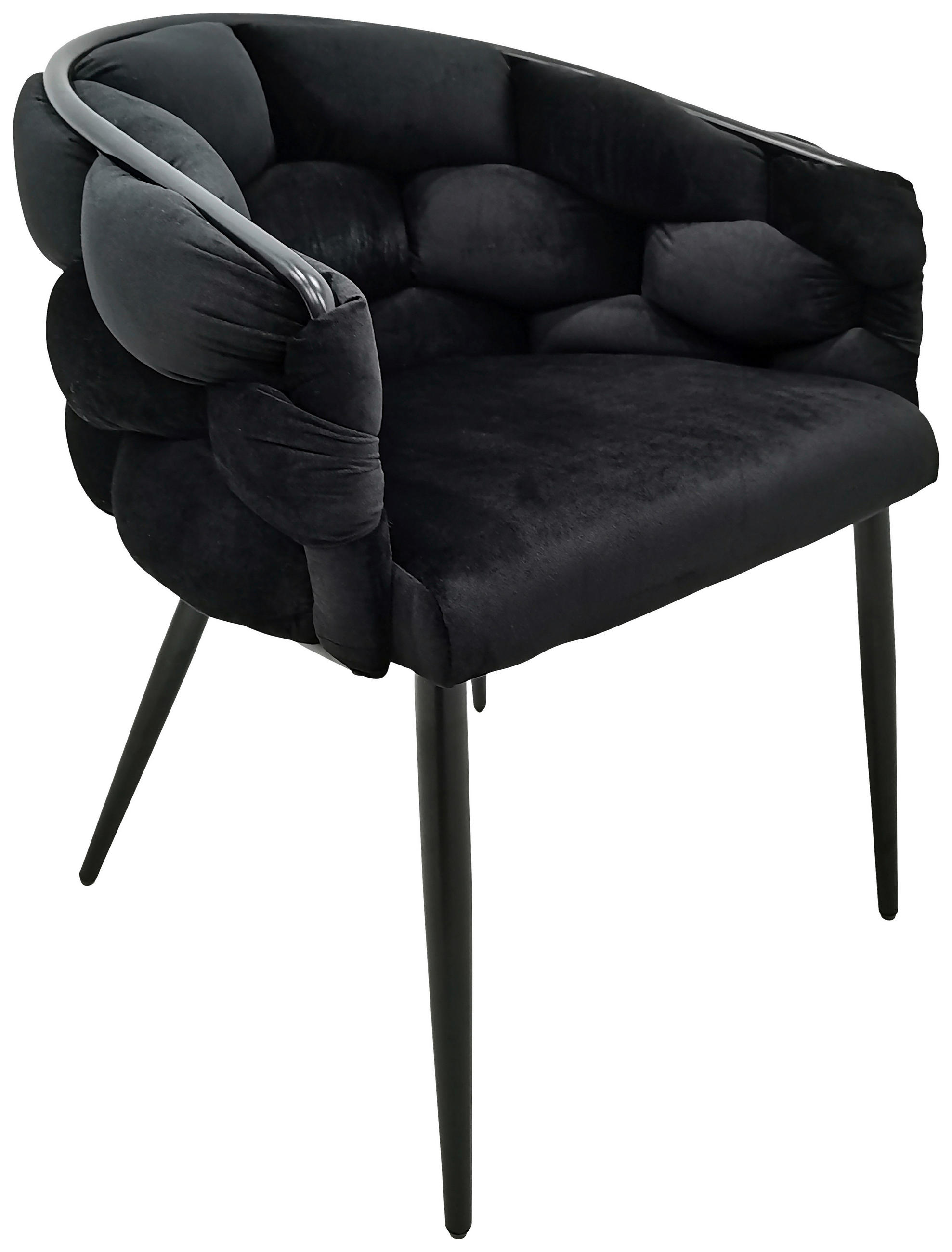 SADA STOLIČIEK S PODRÚČKAMI 2 kus - čierna, Modern, kov/textil (65/79/61cm) - MID.YOU