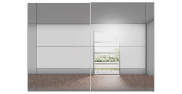 SCHWEBETÜRENSCHRANK 316/223/68 cm 2-türig Seidengrau  - Seidengrau, Design, Glas/Holzwerkstoff (316/223/68cm) - Xora
