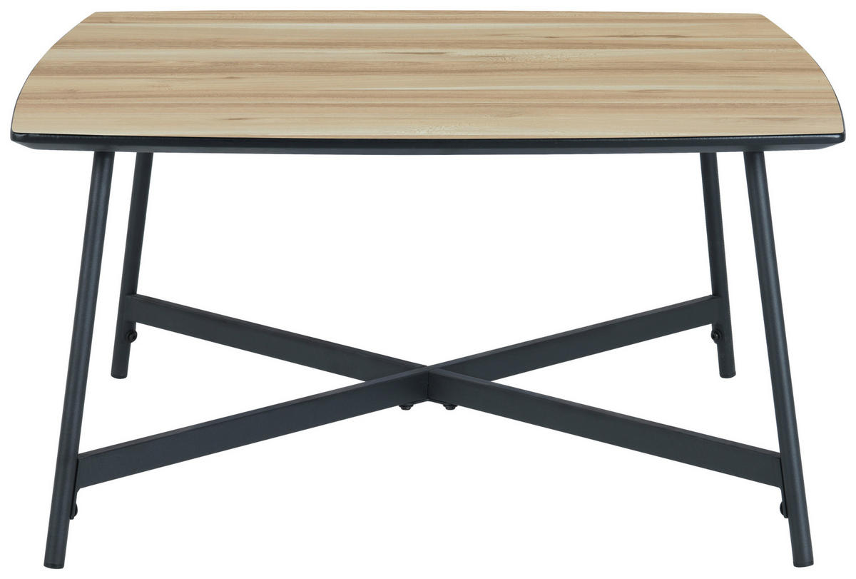 KONFERENČNÍ STOLEK, barvy dubu, kov, kompozitní dřevo, 80/80/42 cm - barvy dubu/černá, Design, kov/kompozitní dřevo (80/80/42cm) - MID.YOU