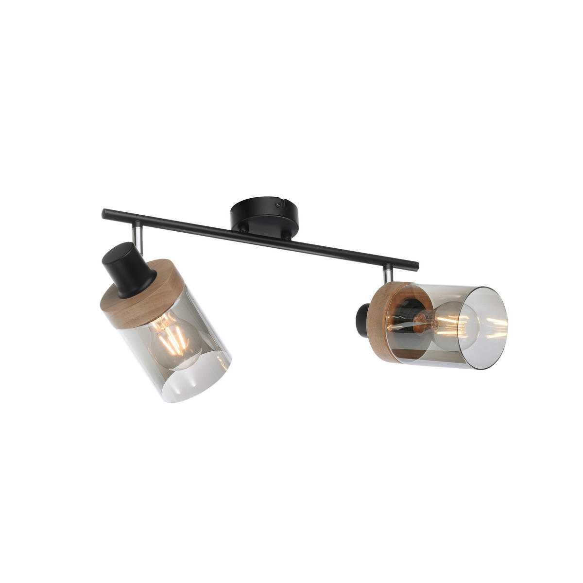 STRAHLER 64/30/24 cm   - Schwarz, Basics, Glas/Holz (64/30/24cm)