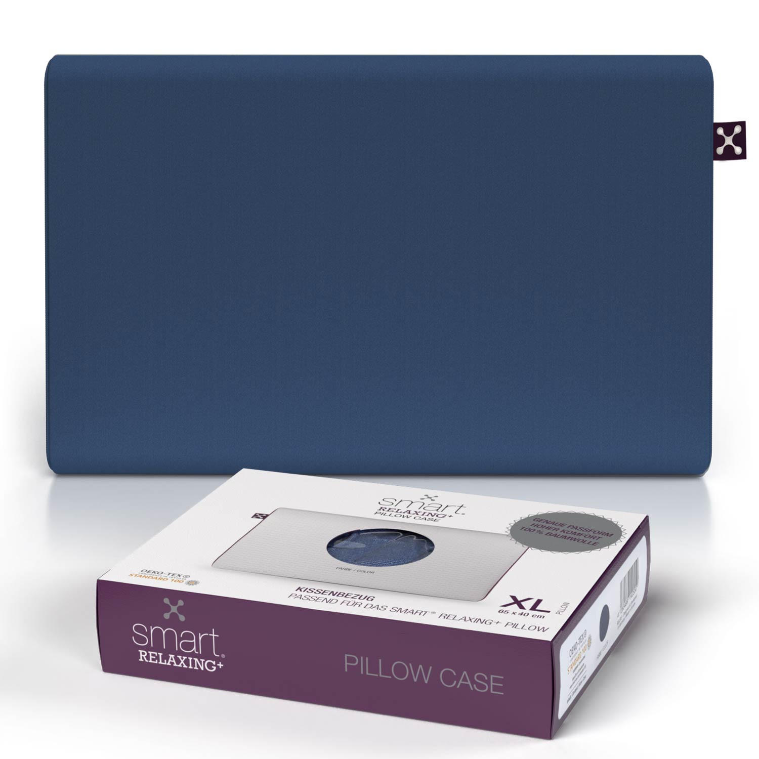 Smartsleep Nackenkissenbezug Relaxing+ Dunkelblau 65x40 cm