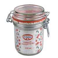 BEFŐTTESÜVEG 370 ml   - áttetsző, Basics, üveg/fém (370ml) - Dr.Oetker
