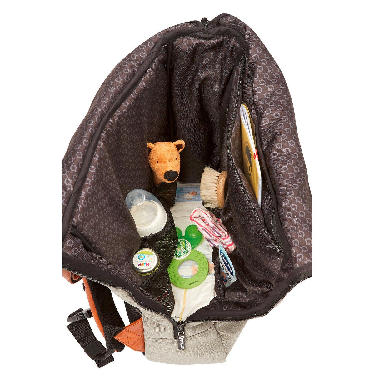 WICKELRUCKSACK No. 6  - Beige, Basics, Textil (31/45/12cm) - Gesslein