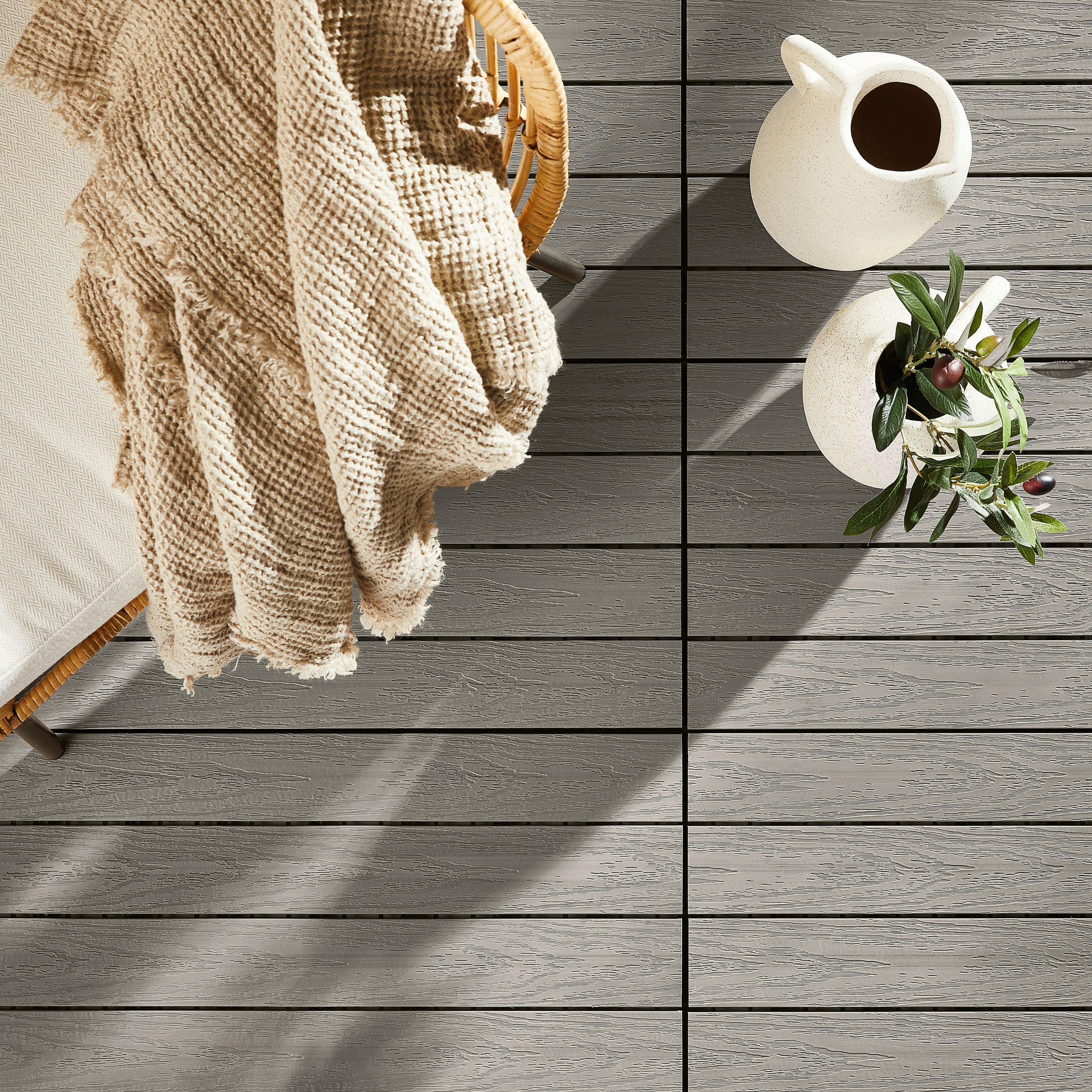 Ambia Garden Terrassenfliese Grau 30x2.4x60 cm